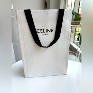 Celine Paris White Paper Gift Bag